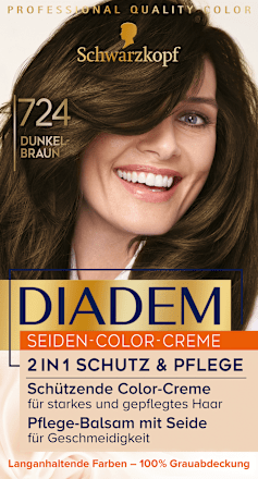 Haarfarbe Dunkelbraun 724, 1 St Schwarzkopf DIADEM