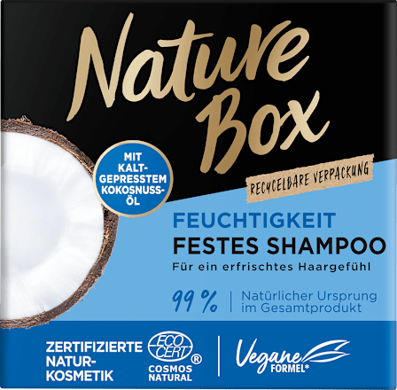 Festes Shampoo Feuchtigkeit Kokosnussöl Nature Box
