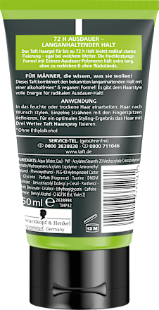 Styling Gel Power Marathon Radikaler Halt Schwarzkopf taft