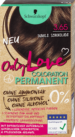Coloration Permanent - Nr. 3.65 Dunkle Schokolade Schwarzkopf Only Love