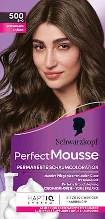 Haarfarbe Schaum 500 Mittelbraun, 1 St Schwarzkopf Perfect Mousse