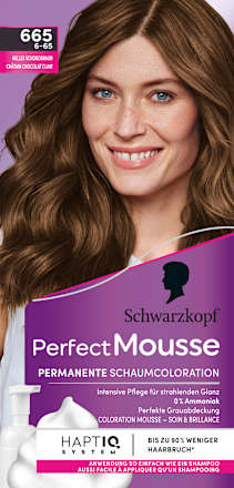 Haarfarbe Schaum 665 Helles Schokogold, 1 St Schwarzkopf Perfect Mousse