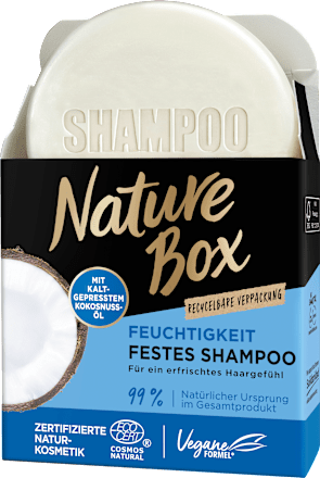 Festes Shampoo Feuchtigkeit Kokosnussöl Nature Box