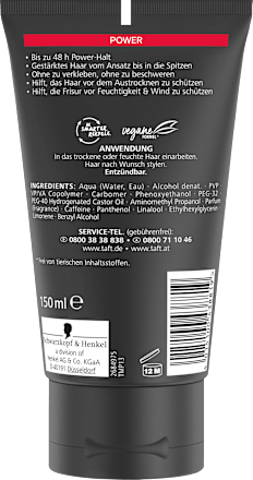Haargel POWER Halt 5 Schwarzkopf taft
