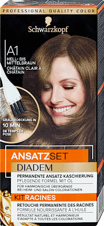 Ansatzset - Nr. A1 Hell- bis Mittelbraun Schwarzkopf DIADEM