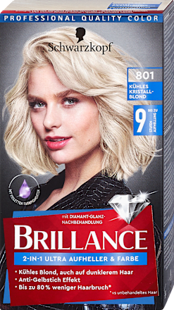2-in-1 Ultra Aufheller & Farbe - Nr. 801 Kühles Kristallblond Schwarzkopf Brillance