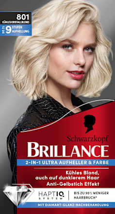 2-in-1 Ultra Aufheller & Farbe - Nr. 801 Kühles Kristallblond Schwarzkopf Brillance