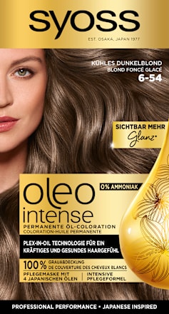 Permanente Öl-Coloration - Nr. 6-54 Kühles Dunkelblond Syoss Oleo Intense