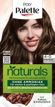 Haarfarbe Naturals 4-0 Mittelbraun Palette Intensive Color Creme