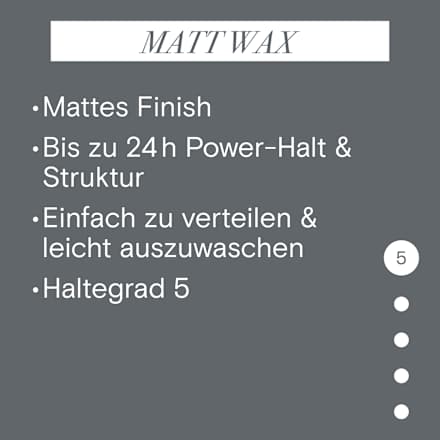 Haargel MATT WAX Halt 5 Schwarzkopf taft
