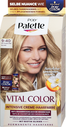 VITAL COLOR Creme Haarfarbe – Nr. 9-40 Mittelblond Palette Intensive Color Creme