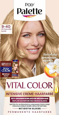 VITAL COLOR Creme Haarfarbe – Nr. 9-40 Mittelblond Palette Intensive Color Creme