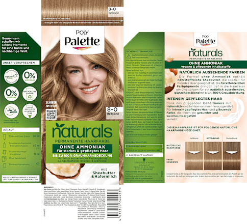 Haarfarbe Naturals 8-0 Hellblond Palette Intensive Color Creme