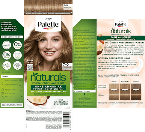 Haarfarbe Naturals 7-0 Mittelblond  Palette Intensive Color Creme