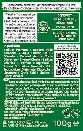 Feste Dusche Avocado-Öl Nature Box