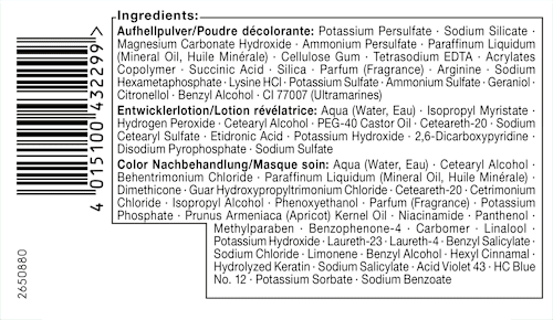 Strähnchen Set M1 Schwarzkopf Blonde