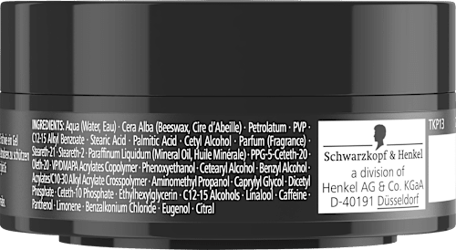 Haargel POWER Styling Wax Halt 5 Schwarzkopf taft
