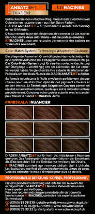Ansatzset A1 Hell-bis Mittelbraun  Schwarzkopf DIADEM