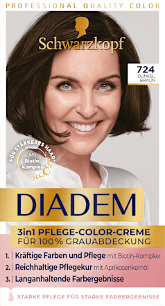 Haarfarbe 724 Dunkel Braun  Schwarzkopf DIADEM