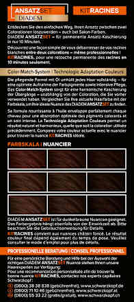 Ansatzset A4 Dunkelbraun  Schwarzkopf DIADEM