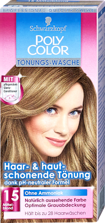 Tönungs-Wäsche - Nr. 15 Mittelblond Poly Cremehaarfarbe