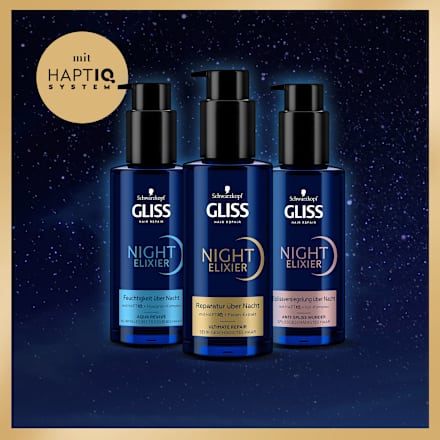 Haarkur Night Elixier Anti-Spliss Wunder Schwarzkopf GLISS