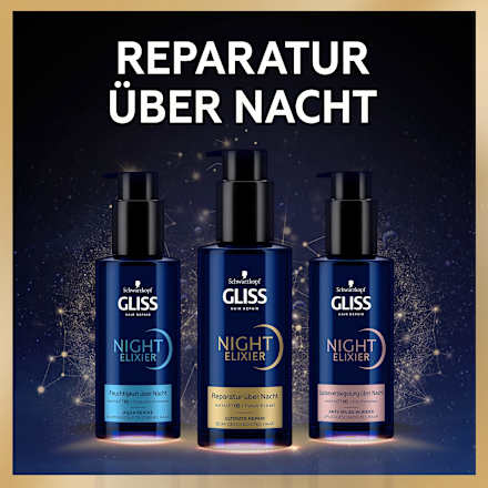 Haarkur Night Elixier Anti-Spliss Wunder Schwarzkopf GLISS
