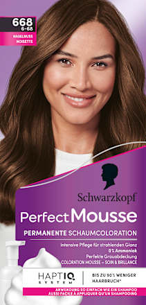 Permanente Schaumcoloration - Nr. 668 Haselnuss Schwarzkopf Perfect Mousse