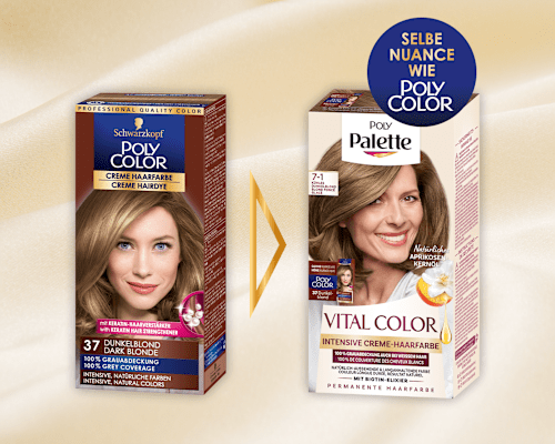 VITAL COLOR Creme Haarfarbe – Nr. 7-1 Kühles Dunkelblond Palette Intensive Color Creme