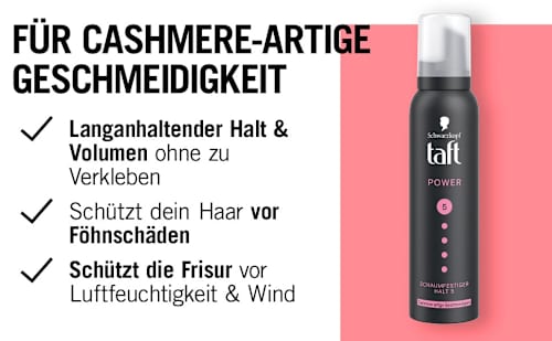 Schaumfestiger Power, Cashmere-artige Geschmeidigkeit Schwarzkopf taft