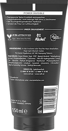 Haargel POWER INVISIBLE Halt 5 Schwarzkopf taft