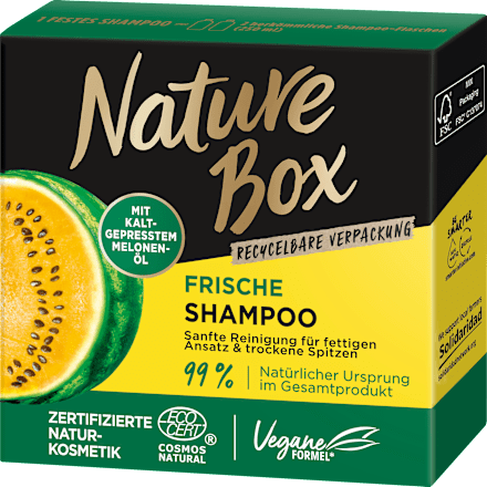 Festes Shampoo mit kaltgepresstem Melonen-Öl Nature Box