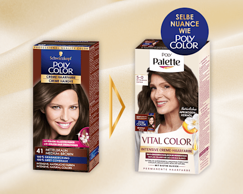 VITAL COLOR Creme Haarfarbe – Nr. 5-0 Mittelbraun Palette Intensive Color Creme