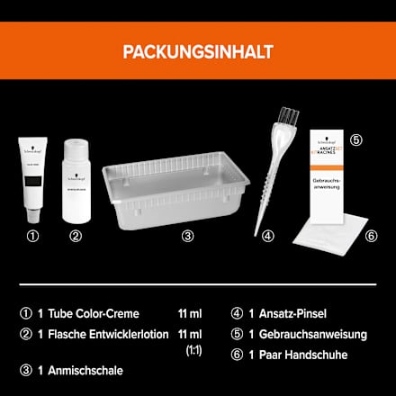 Ansatzset A3 Rotbraun  Schwarzkopf DIADEM