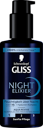 Haarkur Night Elixier Aqua Revive Schwarzkopf GLISS