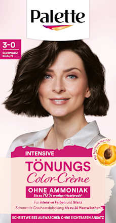 Haartönung Color-Crème 3-0 Schwarzbraun Palette Intensive Color Creme