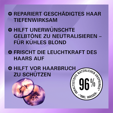 Haarkur Blonde Perfector, 2-in-1 Purple Aufbau Maske Schwarzkopf GLISS