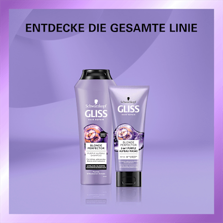 Haarkur Blonde Perfector, 2-in-1 Purple Aufbau Maske Schwarzkopf GLISS