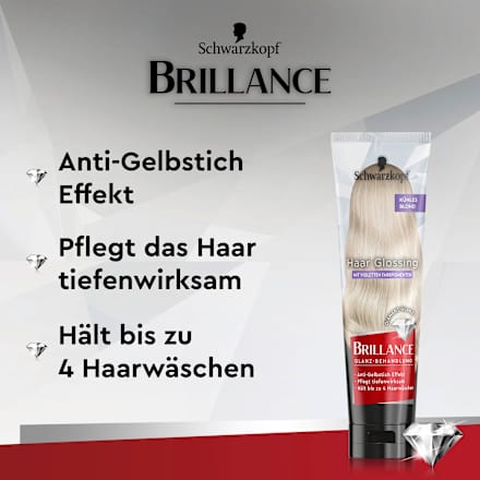 Farb-Glanzbehandlung Glossing Kühles Blond Schwarzkopf Brillance