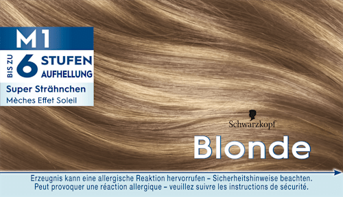 Strähnchen Set M1 Schwarzkopf Blonde