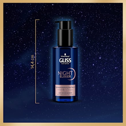 Haarkur Night Elixier Anti-Spliss Wunder Schwarzkopf GLISS