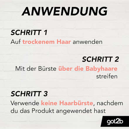 Fixierungsbürste Bye Bye Babyhaar got2b