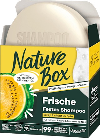 Festes Shampoo mit kaltgepresstem Melonen-Öl Nature Box