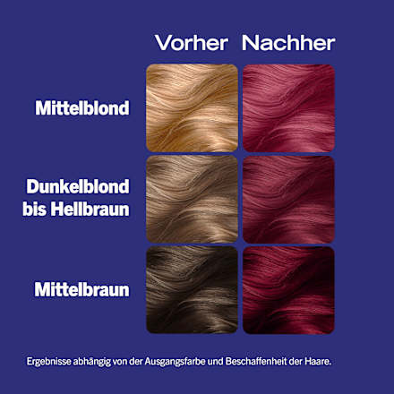Haarfarbe Urban Metallics, U68 Ruby Glaze Schwarzkopf LIVE
