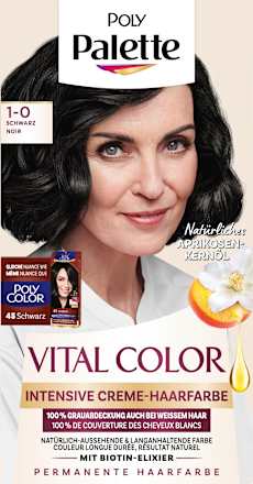 VITAL COLOR Creme Haarfarbe – Nr. 1-0 Schwarz Palette Intensive Color Creme