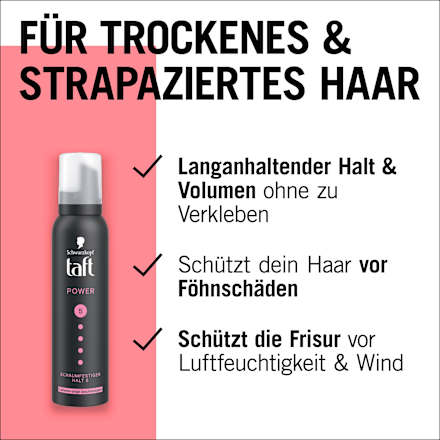 Schaumfestiger Power, Cashmere-artige Geschmeidigkeit Schwarzkopf taft