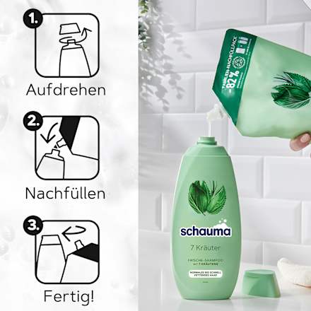Shampoo 7 Kräuter Nachfüllpack schauma