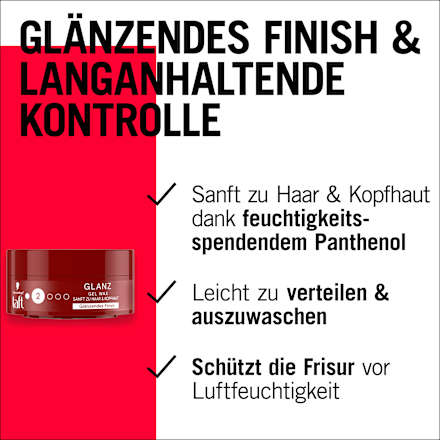Haargel GLANZ Wax Halt 2 Schwarzkopf taft