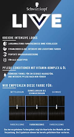 Haarfarbe 099 Deep Black Schwarzkopf LIVE
