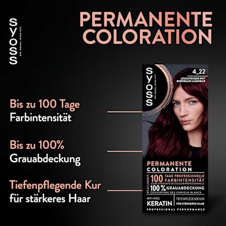 Haarfarbe 4_22 Leuchtendes Rot Syoss